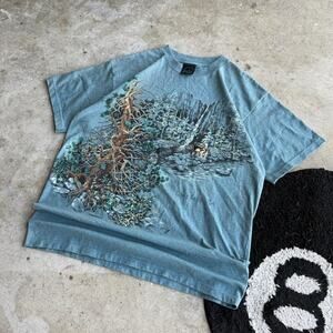 Vintage 90s Wolf Nature AOP Tee